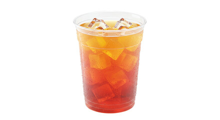 Refreshing iced tea drink in clear plastic cup summer beverage cold drink thirst quencher perfect for hot days on transparent background