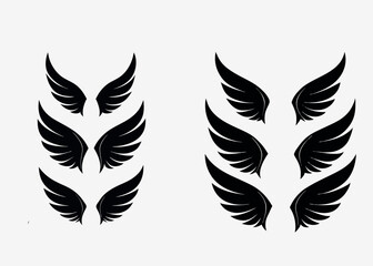 Obraz premium Vector angel wings tattoo design 