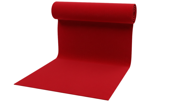 Find the best red carpet runner for events and parties with this elegant and luxurious design today on transparent background