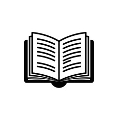 Open book vector icon illustration for education and knowledge