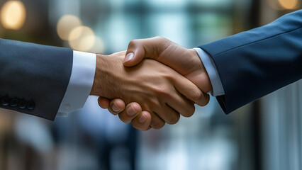Two businessmen shaking hands