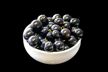 Beautiful and juicy ripe jabuticaba fruits in fine detail