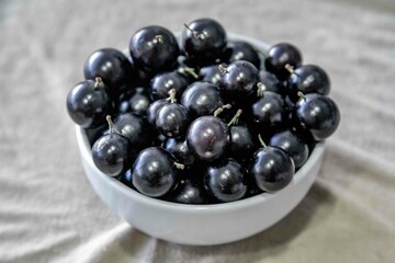Beautiful and juicy ripe jabuticaba fruits in fine detail