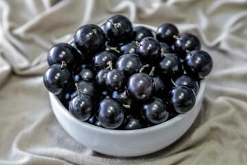 Beautiful and juicy ripe jabuticaba fruits in fine detail