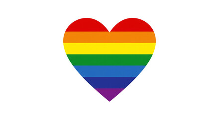 Rainbow heart lgbtq pride love support community equality rights celebration symbol graphic design art on transparent background