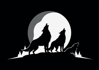 Wolf vector illustration for logo or design