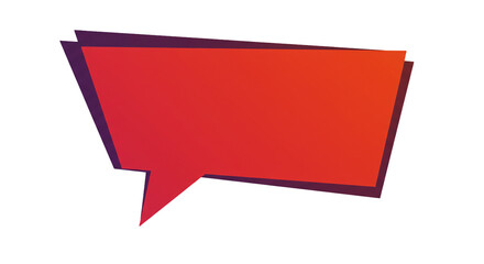 Red speech bubble vector graphic for social media marketing and promotion banner design template one hundred chars on transparent background