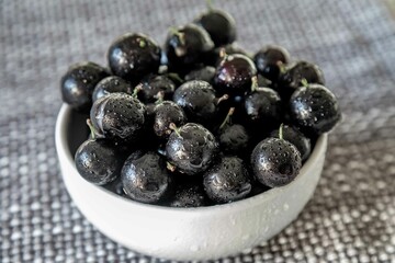 Beautiful and juicy ripe jabuticaba fruits in fine detail