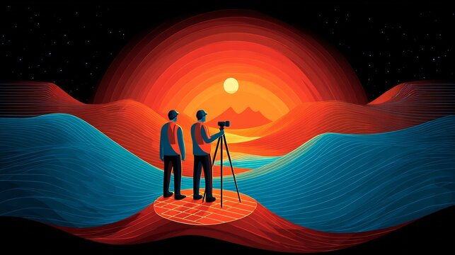 Business surveyors mapping terrains construction and development projects survey mapping concept