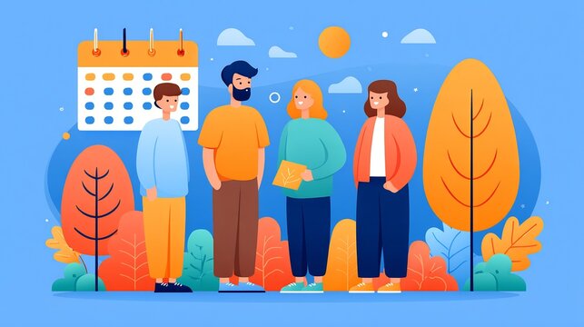 Business team planning digital content marketing calendar diverse group coordinating campaigns content marketing concept