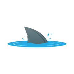 Shark Fin Icon Vector Design.