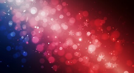  Red White Blue Bokeh Lights 8K – USA Festive Independence Day Background
