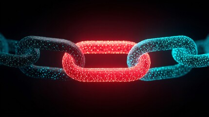 Chains of data links being forged digital engineers representing secure enterprise workflows secure data pipeline concept