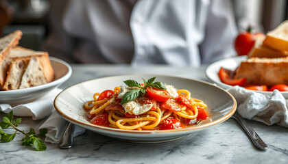 Authentic and flavorful Italian cuisine, professional photography. isolated with white highlights