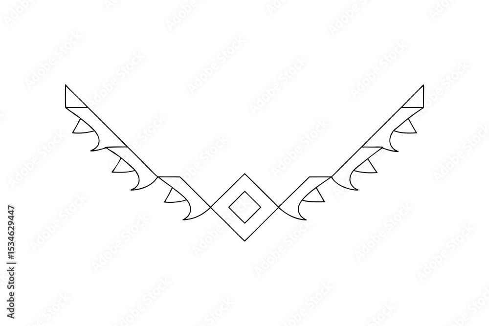 Aufkleber abstract geometric line art design element v-shaped pattern