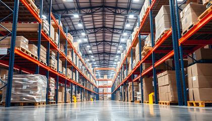 "Chronological timeline of a commercial warehousing enterprise focused on ground-level pallet storage and multi-tiered industrial racking solutions.", colorful. isolated with white highlights