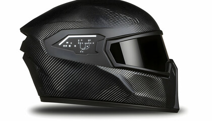 Modern black motorcycle helmet