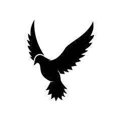 dove flying icon logo silhouette