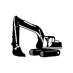 excavator construction logo icon silhouette