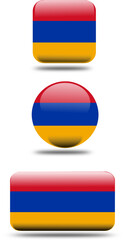 3D Set Flag of Armenia (EPS)