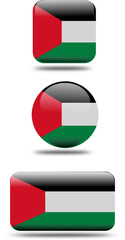 3D Set Flag of Kuwait (EPS)