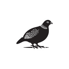 Strutting Grouse Silhouette Vector Art – Bold Forest Game Bird Design with Fanned Tail, Minimalist Black Outline for Rustic Wildlife Themes, Hunting Logos, and Nature Decor
