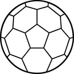 Fototapeta premium Soccer Ball Outline Simple Vector Graphic for Design Projects