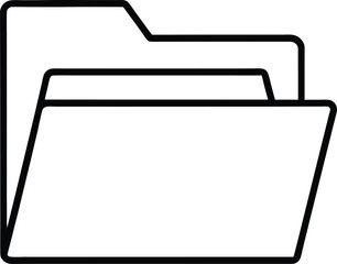 folder icon outline on white background