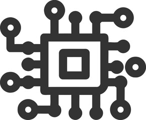 Technology set of web icons in line style. Information technology signs for web and mobile app. IT network system, communication, computer, chip, web design, software, data center, device,