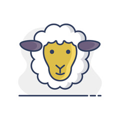 Sheep vector icon. Animal head sign