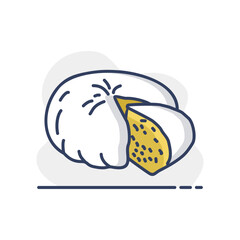 Goat Cheese vector icon. Farm animal sign