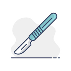 Surgical tools for operations scalpel vector icon