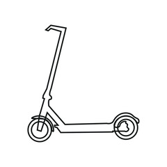 Electric scooter thin lines sign. Eco-friendly transport
