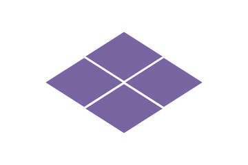 和風図形　菱形紫