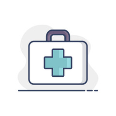 First aid kid vector icon. Medical sign