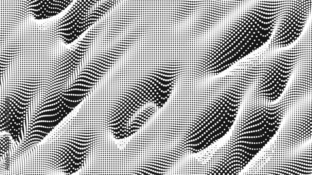 Wall mural point wave noise texture. abstract dot background. technological cyberspace background.