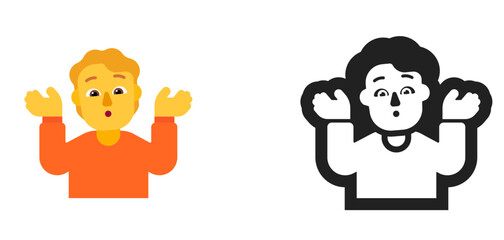 Person Raising Hands Yellow