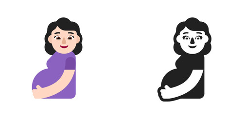 Pregnant Person Very Light Skin