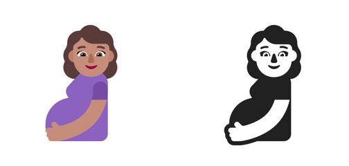 Pregnant Person Medium Skin