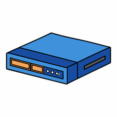 Obraz premium Minimal Blu-ray Player Illustration