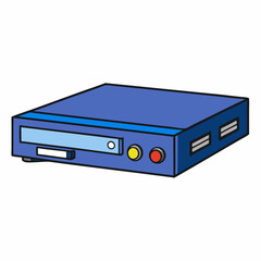 Obraz premium Minimal Blu-ray Player Illustration