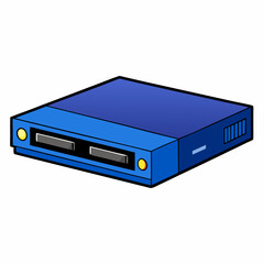 Obraz premium Minimal Blu-ray Player Illustration