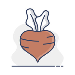 Beetroot isolated vector icon. Vegetable sign