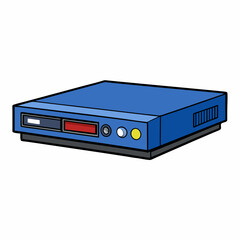 Fototapeta premium Minimal Blu-ray Player Illustration
