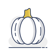 Pumpkin isolated vector icon. Vegetable sign