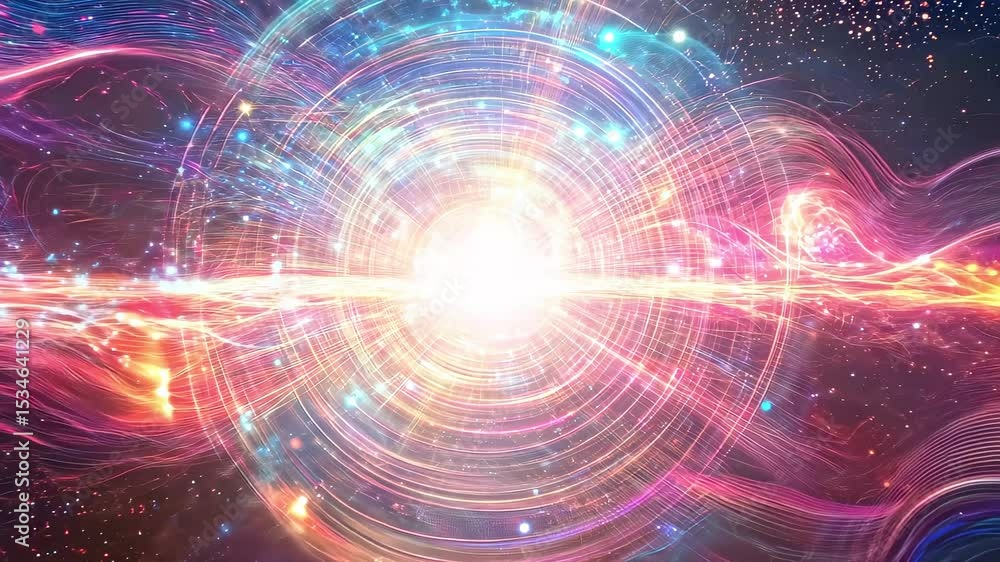 Poster abstract colorful energy core dynamic background