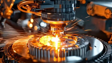 Industrial Automation Precision Machining Close-up