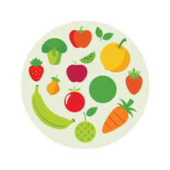 Vibrant Fruits and Vegetables A Colorful Collection of Healthy Eating