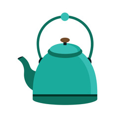 Obraz premium Teal Kettle A Charming Illustration of a Classic Tea Kettle Design