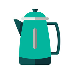 Obraz premium Elegant Teal Electric Kettle Modern Kitchen Design Element
